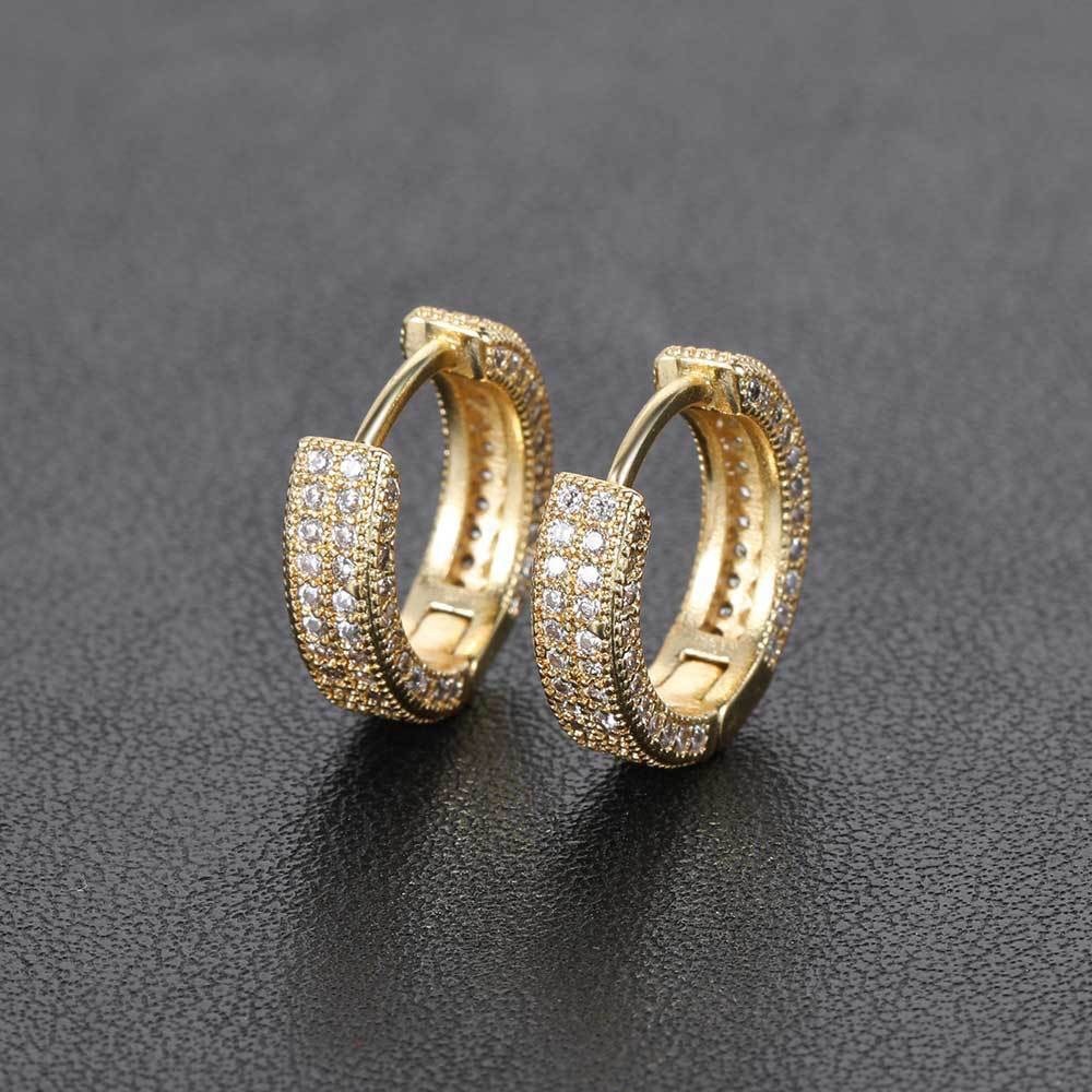 Small Huggie Hoop Earrings for Men Women,Streetwear Punk Hip Hop Earrings